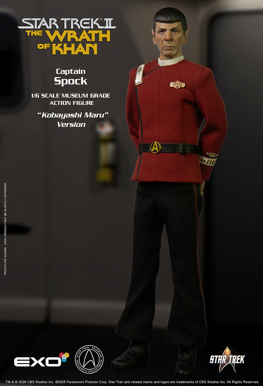 Pre-Order EXO-6 Star Trek The Wrath of Khan Captain Spock Figure EXO-01-030E